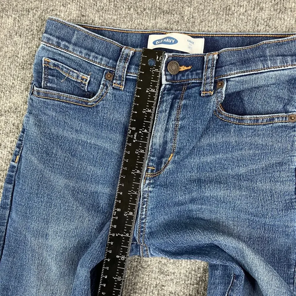Wonder Nation Jeans Girls‎ Size 14 Blue Skinny Stretch Adjustable Waist Kids